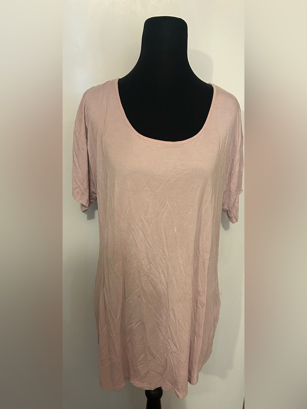 Soma Pale Pink Scoop Neck Short Sleeve Tee